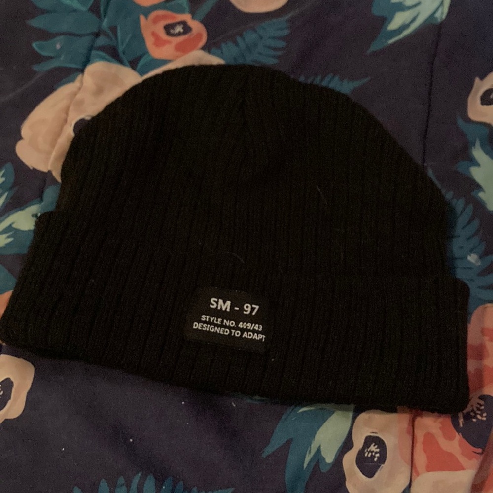 black beanie